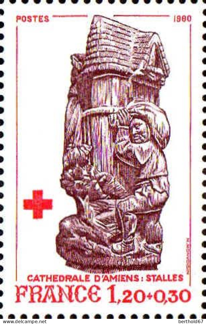 France Poste N** Yv:2116 Mi:2231A Cathédrale D'Amiens Stalles - Unused Stamps