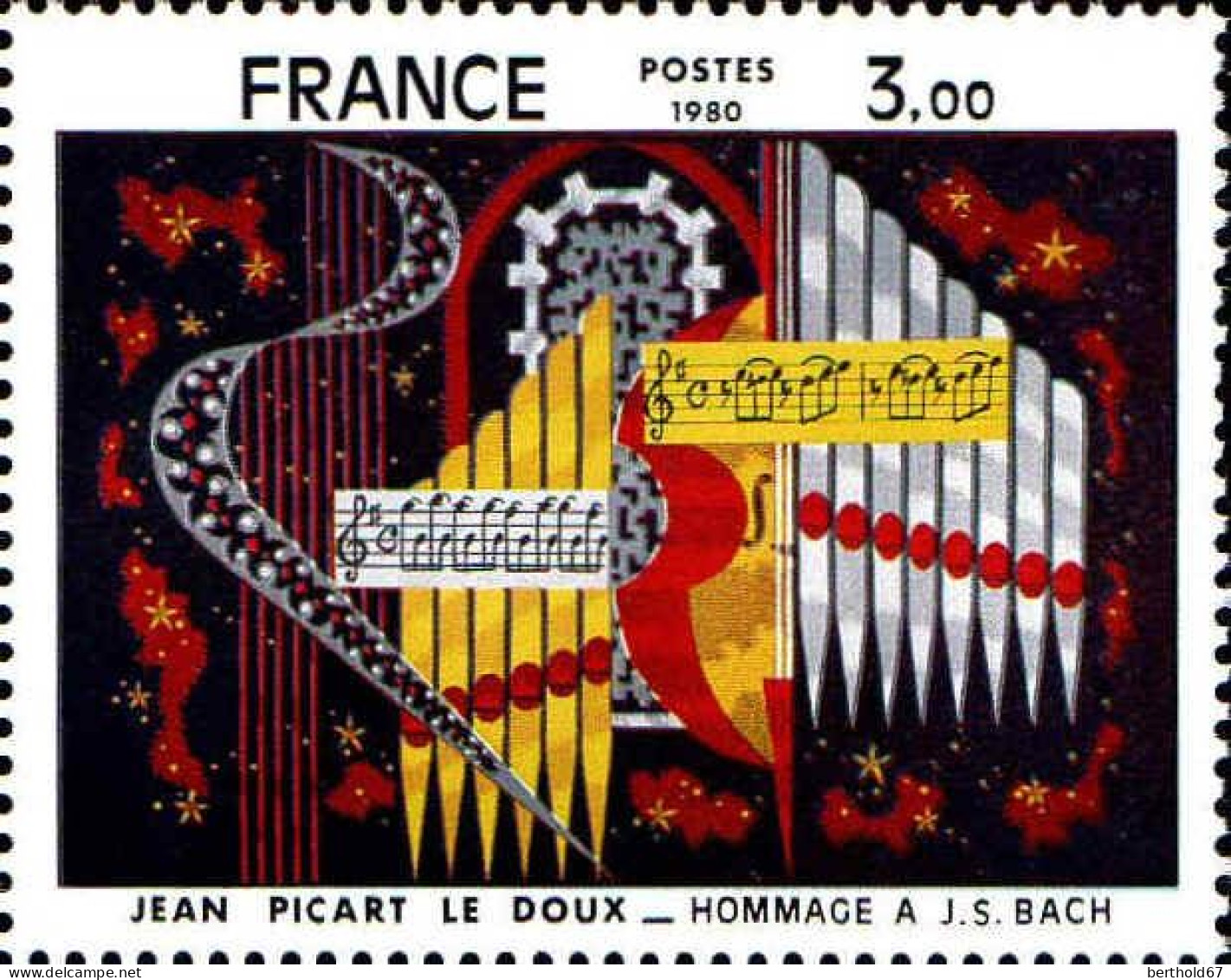 France Poste N** Yv:2107 Mi:2220 Jean-Pierre Le Doux Hommage à Bach - Ungebraucht