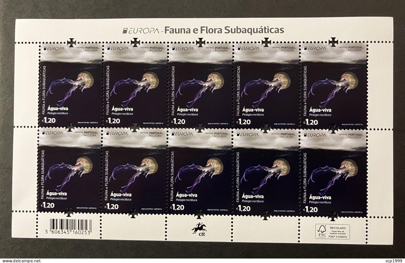 Portugal 2024 - Europa Underwater Life. Madeira Mini-sheet 10 Stamps MNH - Neufs