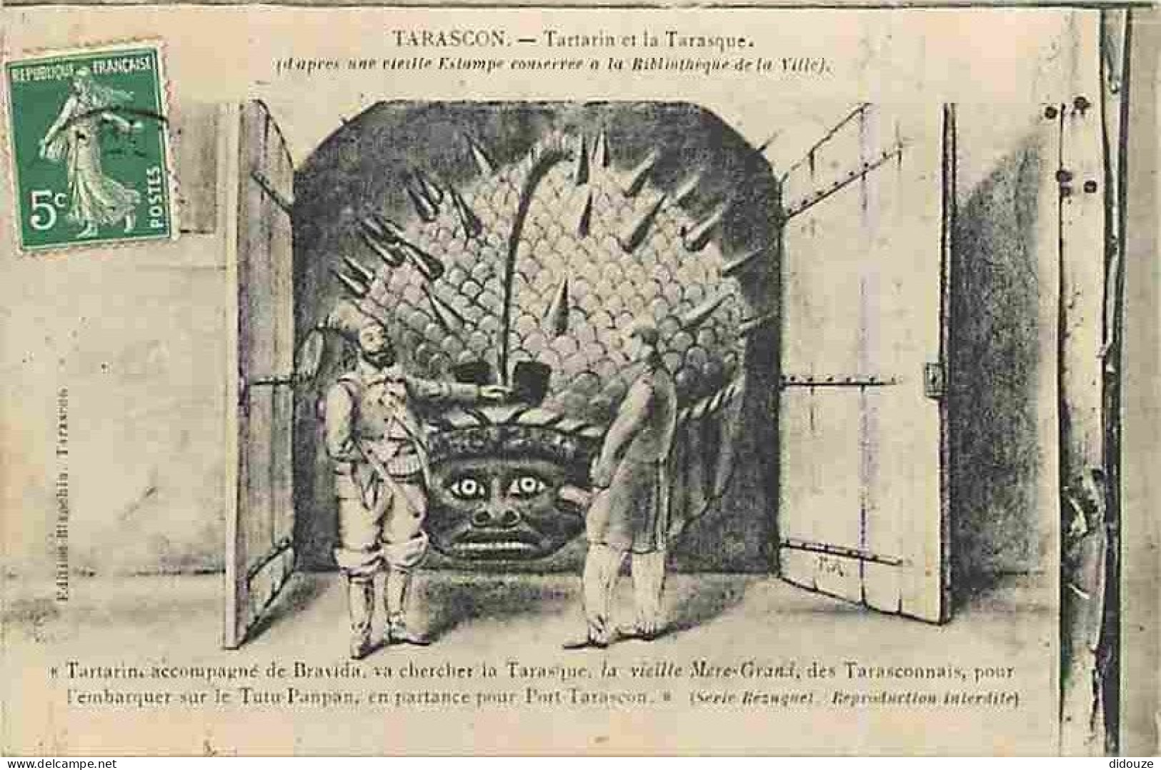 13 - Tarascon - Tartarin Et La Tarasque - CPA - Voir Scans Recto-Verso - Tarascon