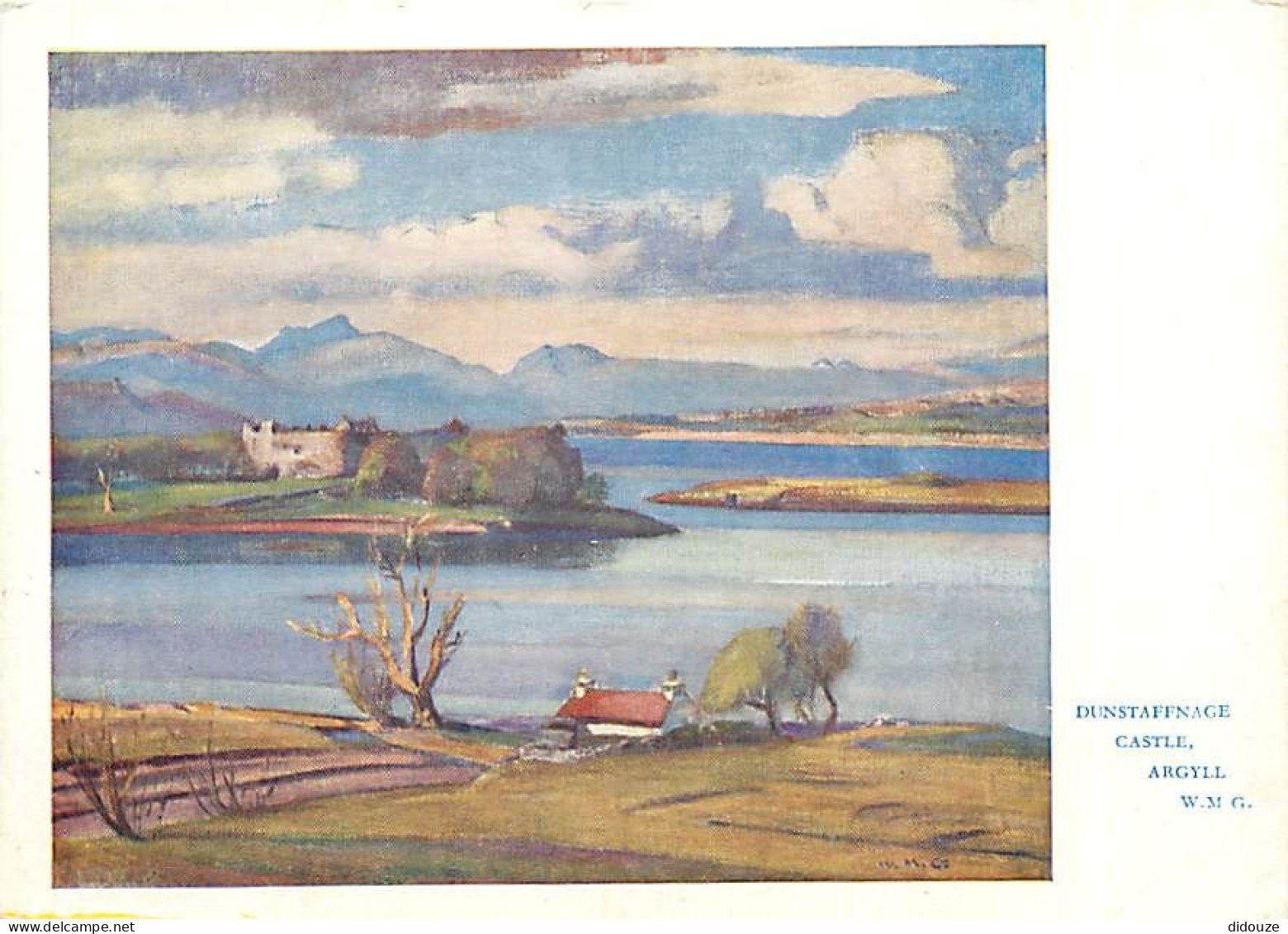 Art - Peinture - W M Glass - Dunstaffnage Castle Argyll - Royaume-Uni - CPM - Carte Neuve- UK - Voir Scans Recto-Verso - Malerei & Gemälde