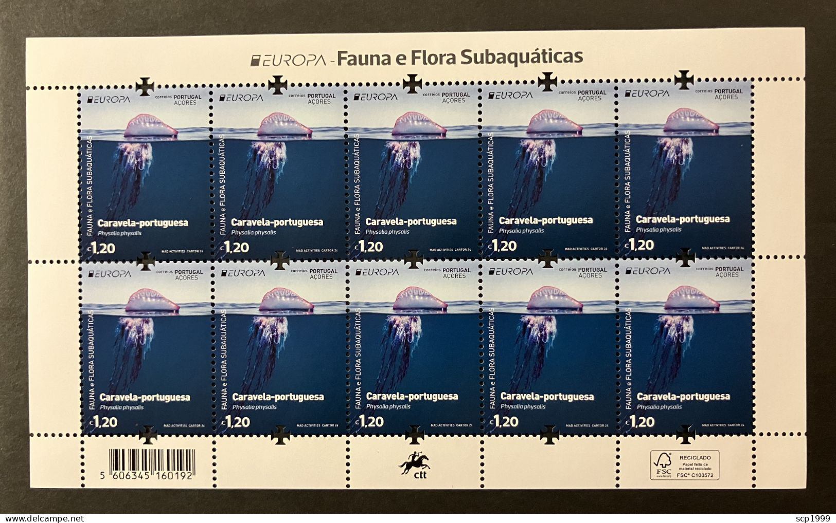 Portugal 2024 - Europa Underwater Life. Azores Mini-sheet 10 Stamps MNH - Ungebraucht