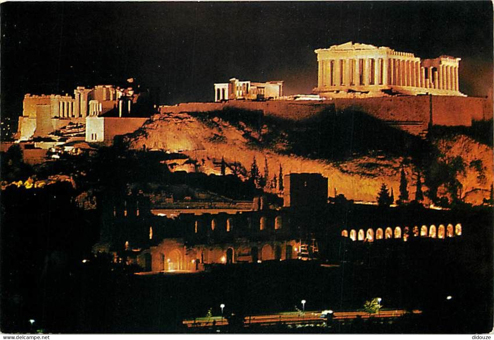 Grèce - Athènes - Athína - L'Acropole Illuminée - Vue De Nuit - Carte Neuve - CPM - Voir Scans Recto-Verso - Greece