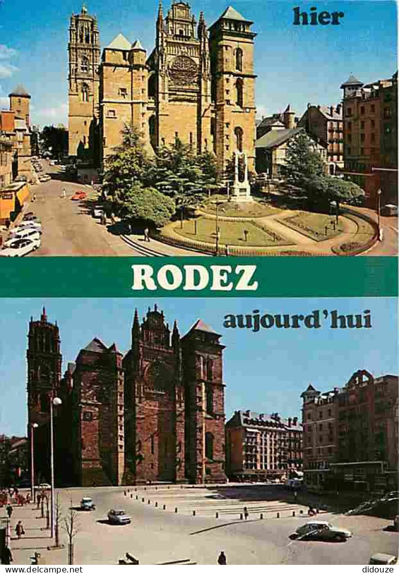 12 - Rodez - Hier Et Aujourd'hui - Multivues - Automobiles - Etat Pli Visible - CPM - Voir Scans Recto-Verso - Rodez