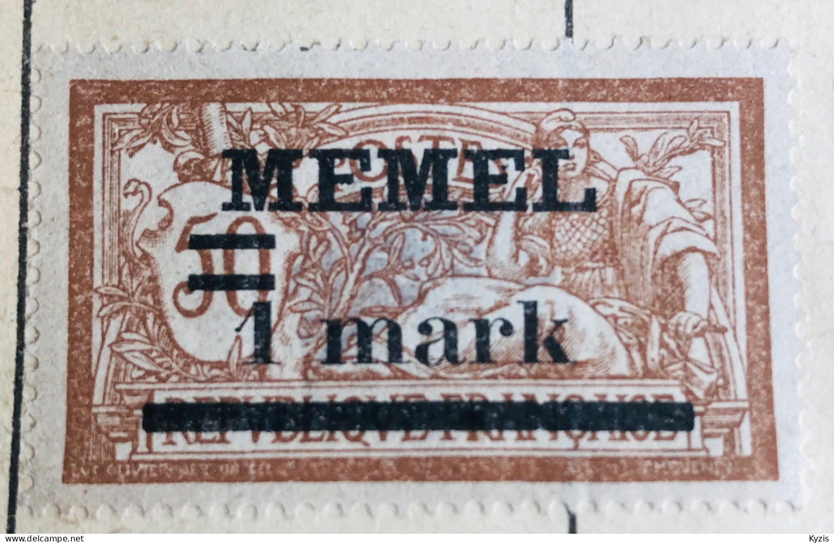 MEMEL - Numéro Michel 26 Y, Type Merson, Avec Surcharge  1920, DÉFAUT POINT SUR LA SURCHARGE - Neufs