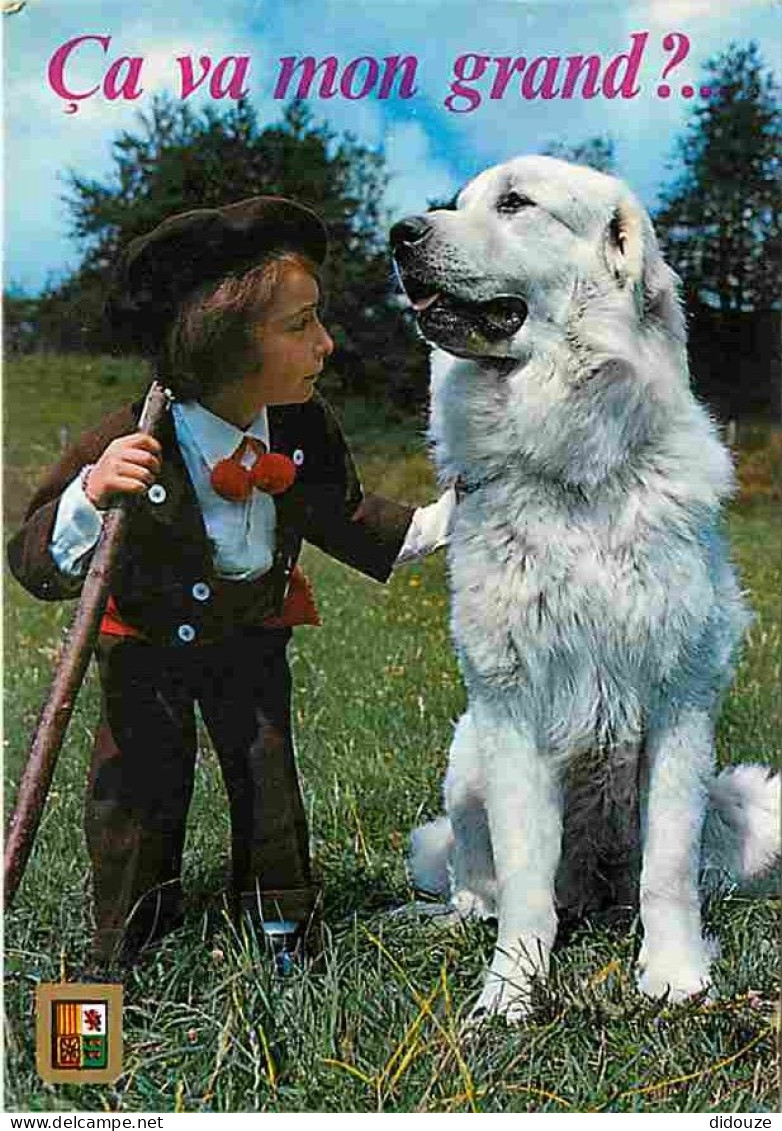 Animaux - Chiens - Chien Des Pyrénées - Folklore - Enfants - Carte Humoristique - CPM - Voir Scans Recto-Verso - Chiens