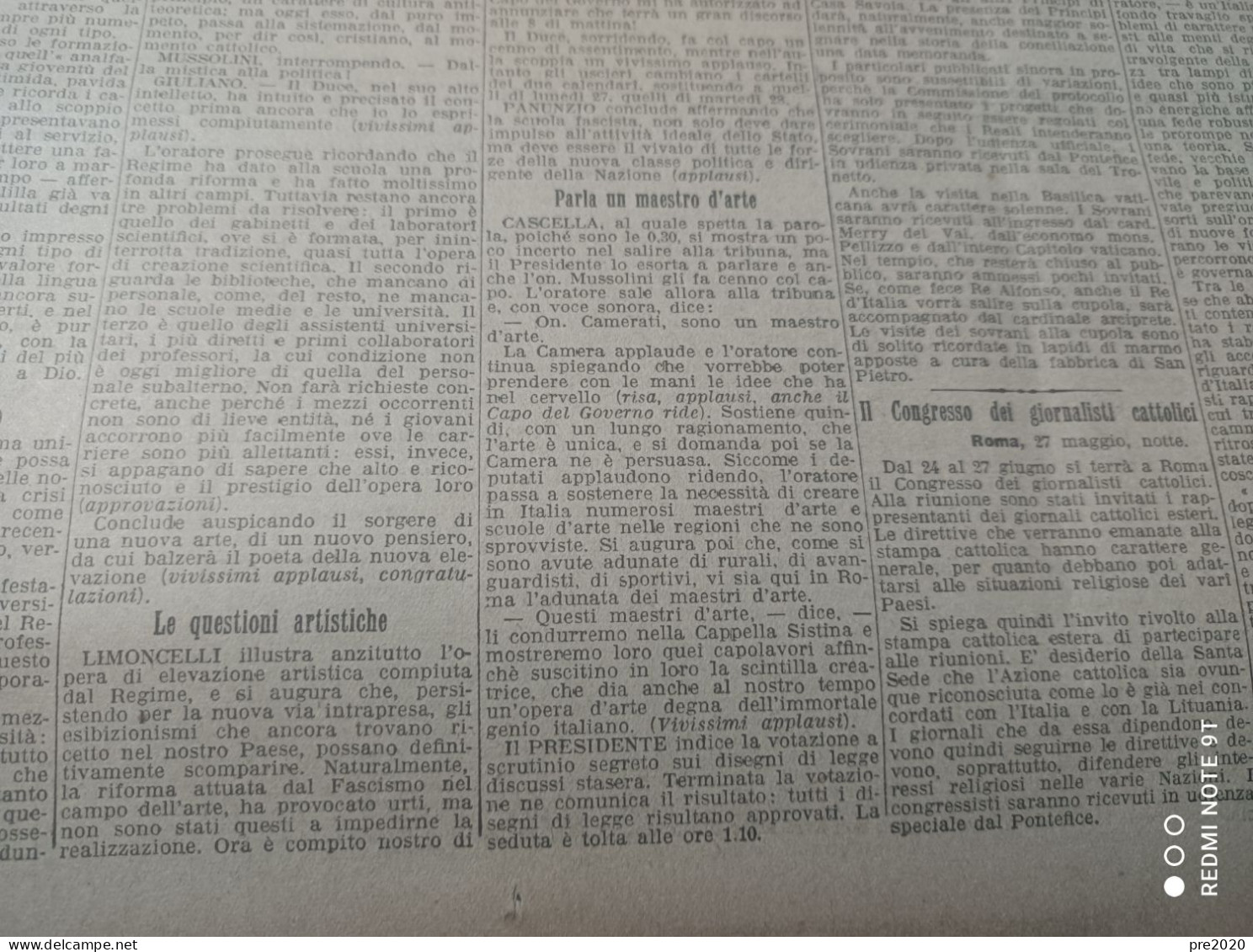 CORRIERE DELLA SERA 28/5/1929 CASCELLA SCULTORE CRESCENZAGO AOSTA SAN QUIRICO DI VERNIO - Otros & Sin Clasificación