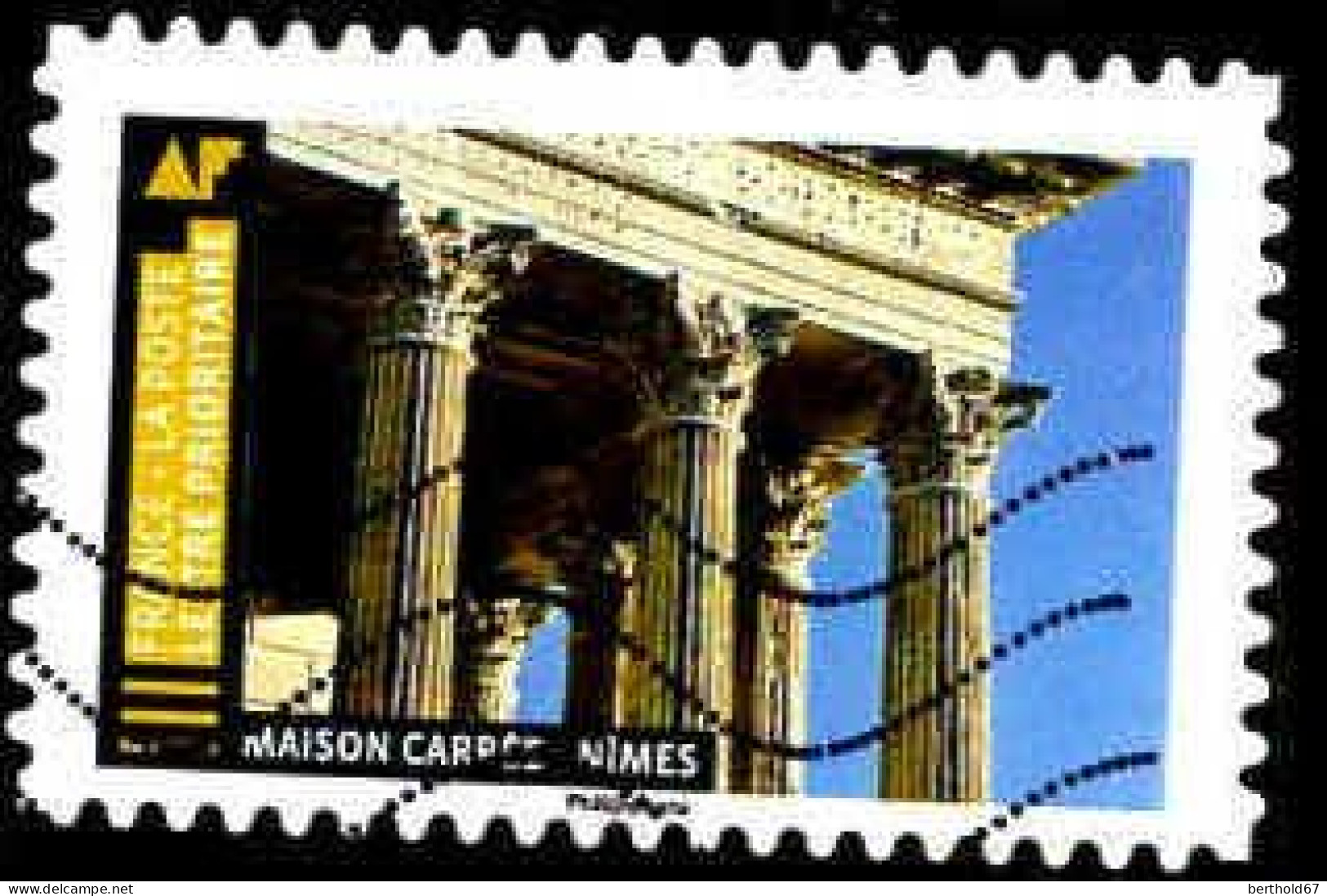 France Poste AA Obl Yv:1681 Mi:7257 Maison Carrée Nîmes (Lign.Ondulées) - Used Stamps