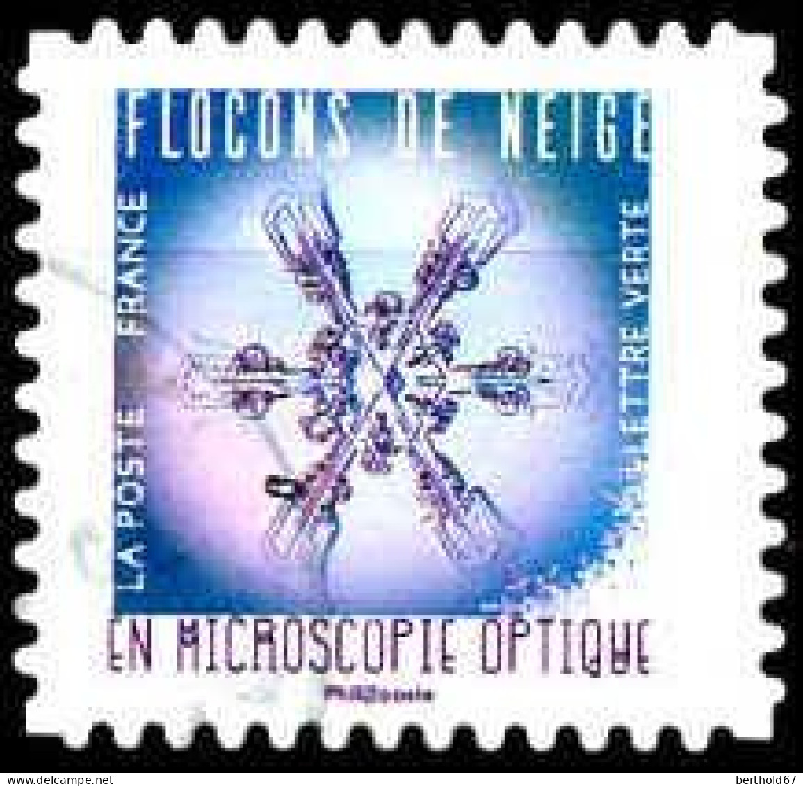 France Poste AA Obl Yv:1634 Mi:7178 Flocons De Neige En Microscopie Optique (cachet Rond) - Used Stamps