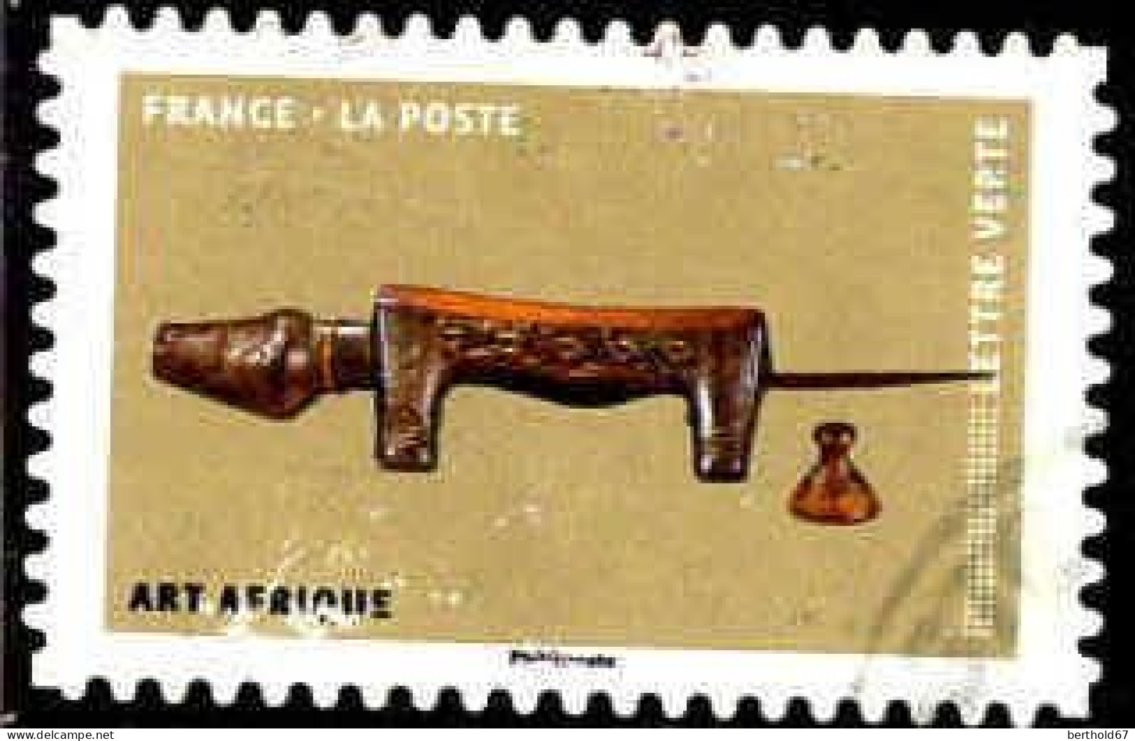 France Poste AA Obl Yv:1516 Mi:6944 Art Afrique Chien (Beau Cachet Rond) - Used Stamps