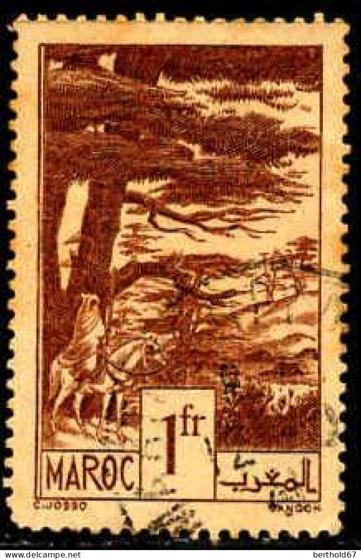 Maroc (Prot.Fr) Poste Obl Yv:182 Mi:158 Forêt De Cèdres Ifrane (cachet Rond) - Used Stamps