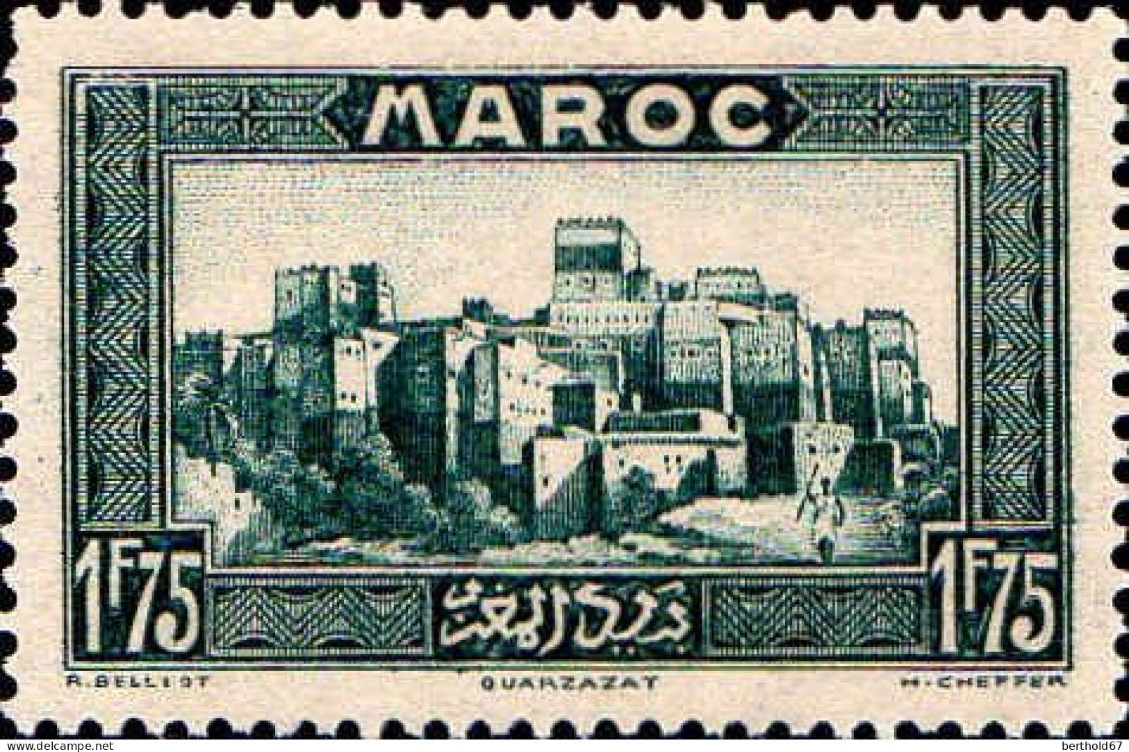Maroc (Prot.Fr) Poste N** Yv:144A Mi:111 Ouarzazate Kasbah De Sidi Madani El Glaoui - Neufs