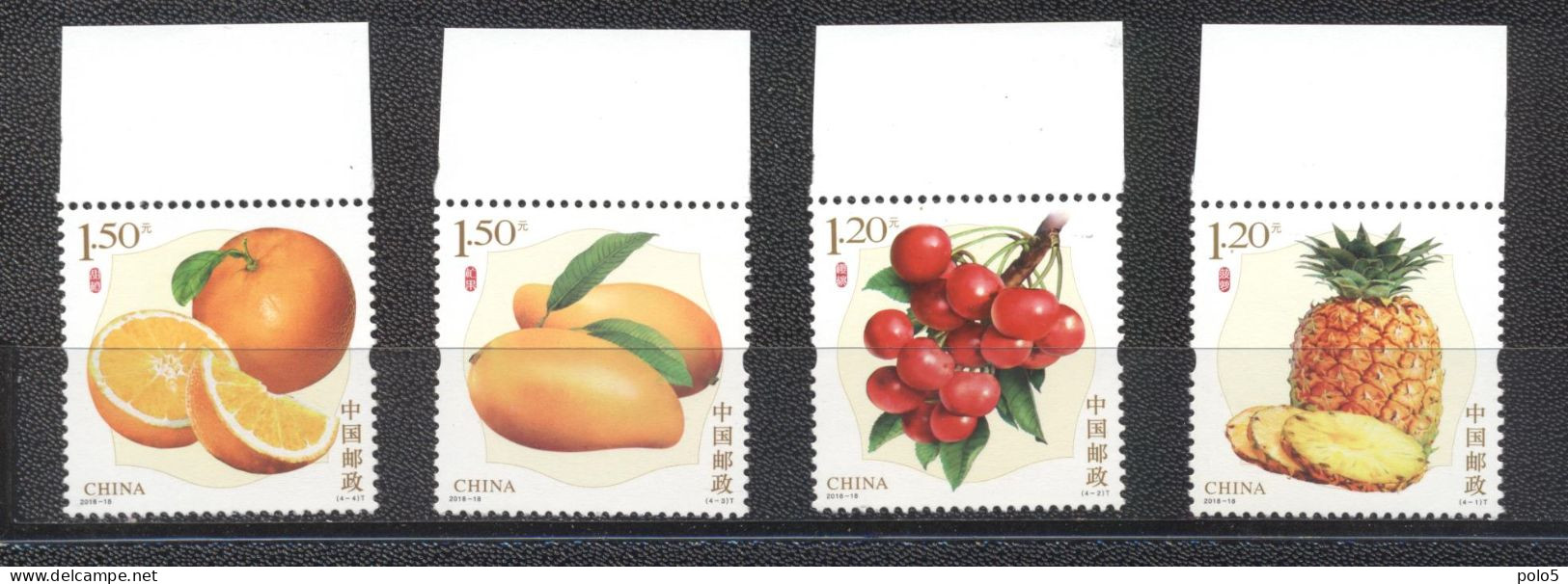 Cuba 2018-Fruits Set (4v) - Ungebraucht