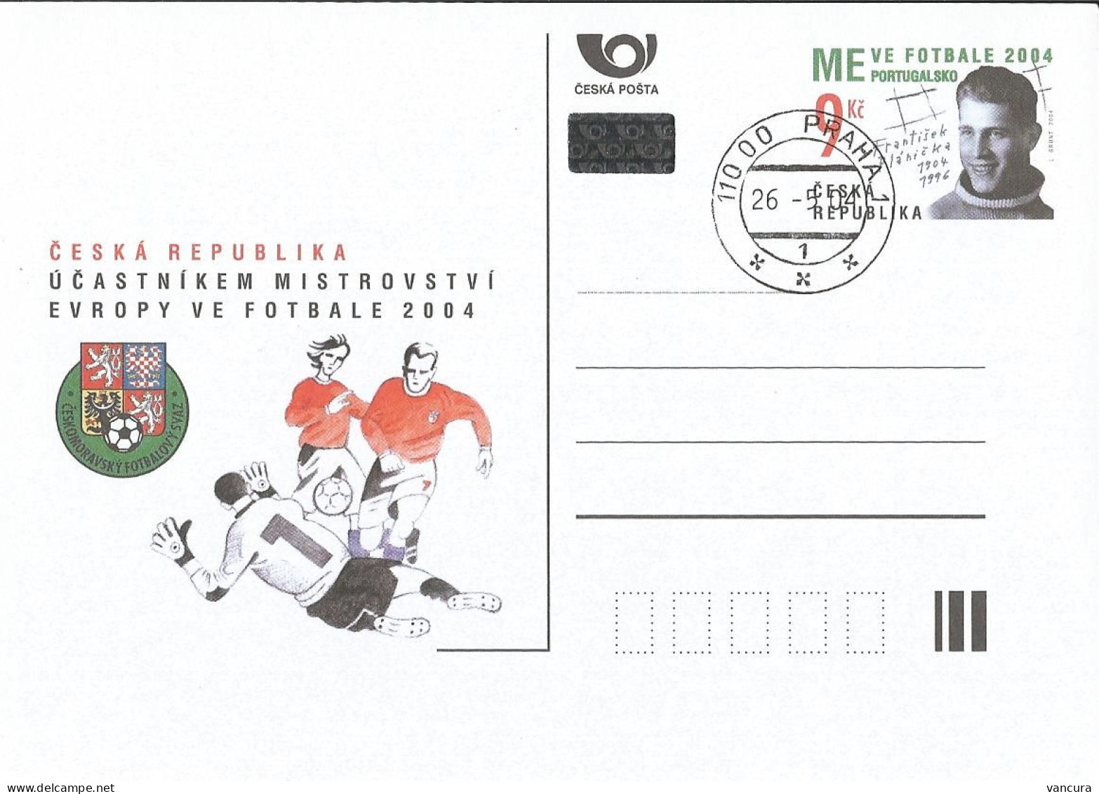 CDV 92 Czech Republic Football Championship 2004 Frantisek Planicka - UEFA European Championship