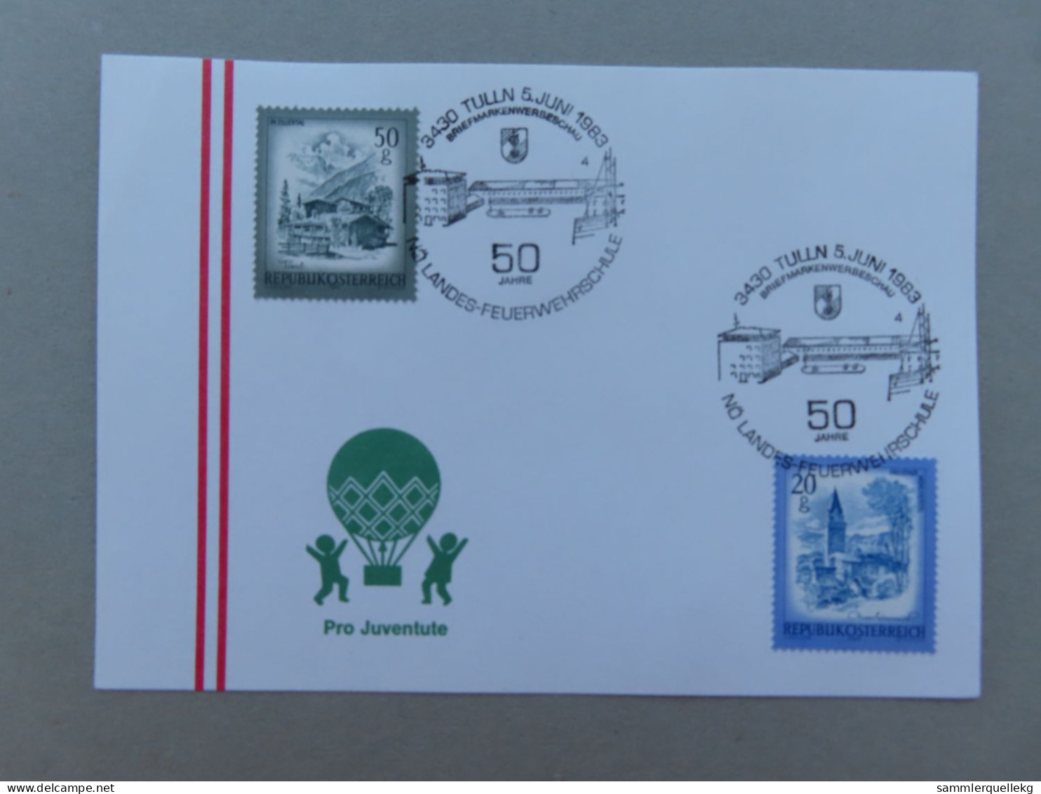 Österreich Pro Juventute - Mit Sonderstempel 5. Juni 1983 Tuln, 50 Jahre NÖ Landes - Feuerwehrschule (Nr.1680) - Other & Unclassified