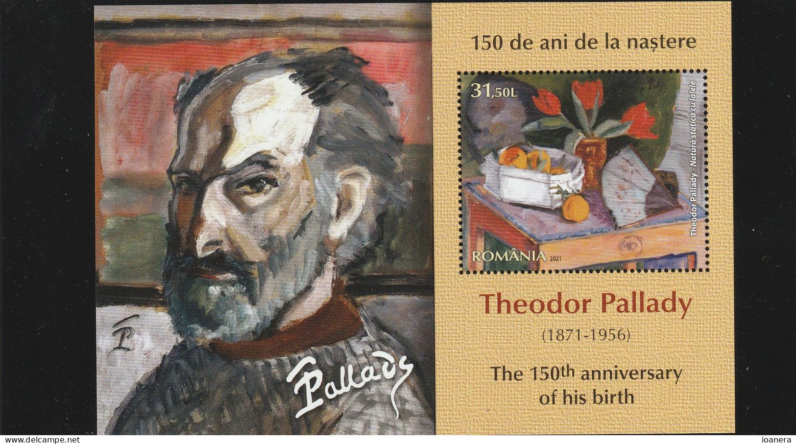 Romania 2021 - Art , Painter , Theodor Pallady (1871-1956) , The 150th Anniversary Of His Birth , Bloc , MNH - Neufs