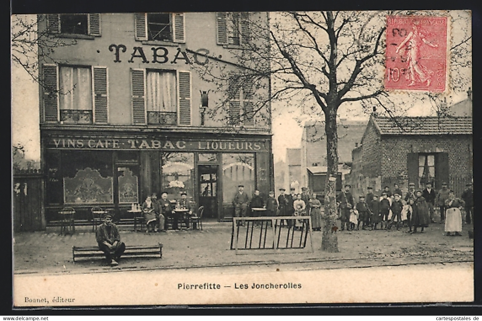 CPA Pierrefitte, Cafe-Tabac Les Joncherolles  - Other & Unclassified