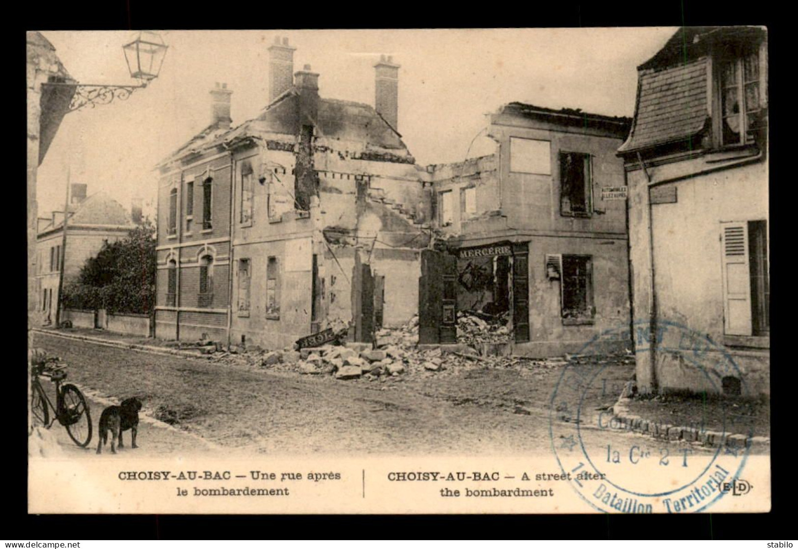 CACHET DU CAPITAINE COMMANDANT LA CIE 2 T DU 1ER BATAILLON TERRITORIAL DU 5E REGIMENT DU GENIE - WW I