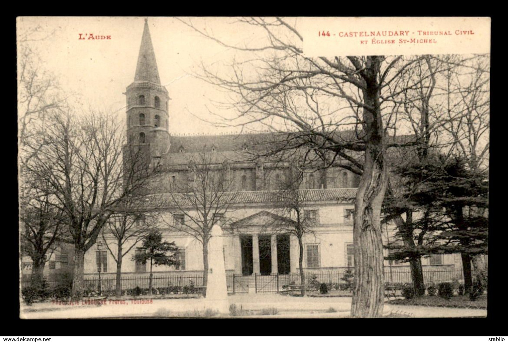  CACHET DU DEPOT DU 140 E DE LIGNE A CASTELNAUDARY (AUDE) - Guerra Del 1914-18