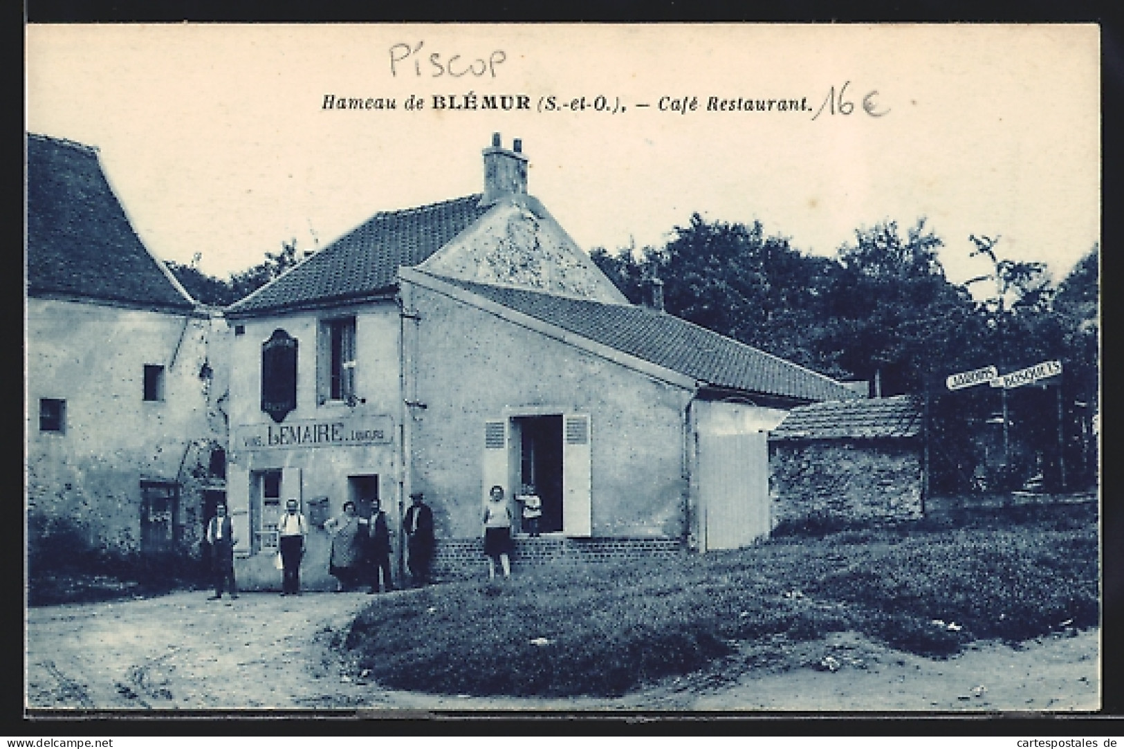 CPA Piscop, Café Restaurant  - Sonstige & Ohne Zuordnung