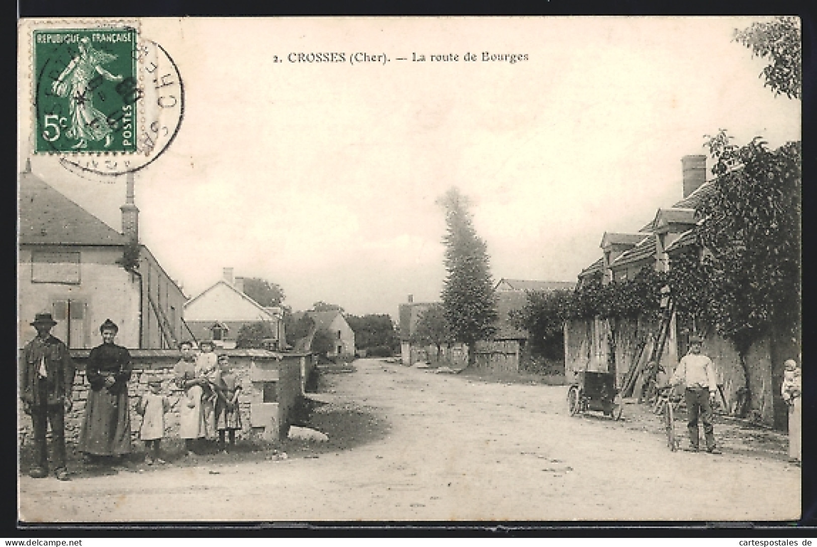 CPA Crosses, La Route De Bourges  - Bourges