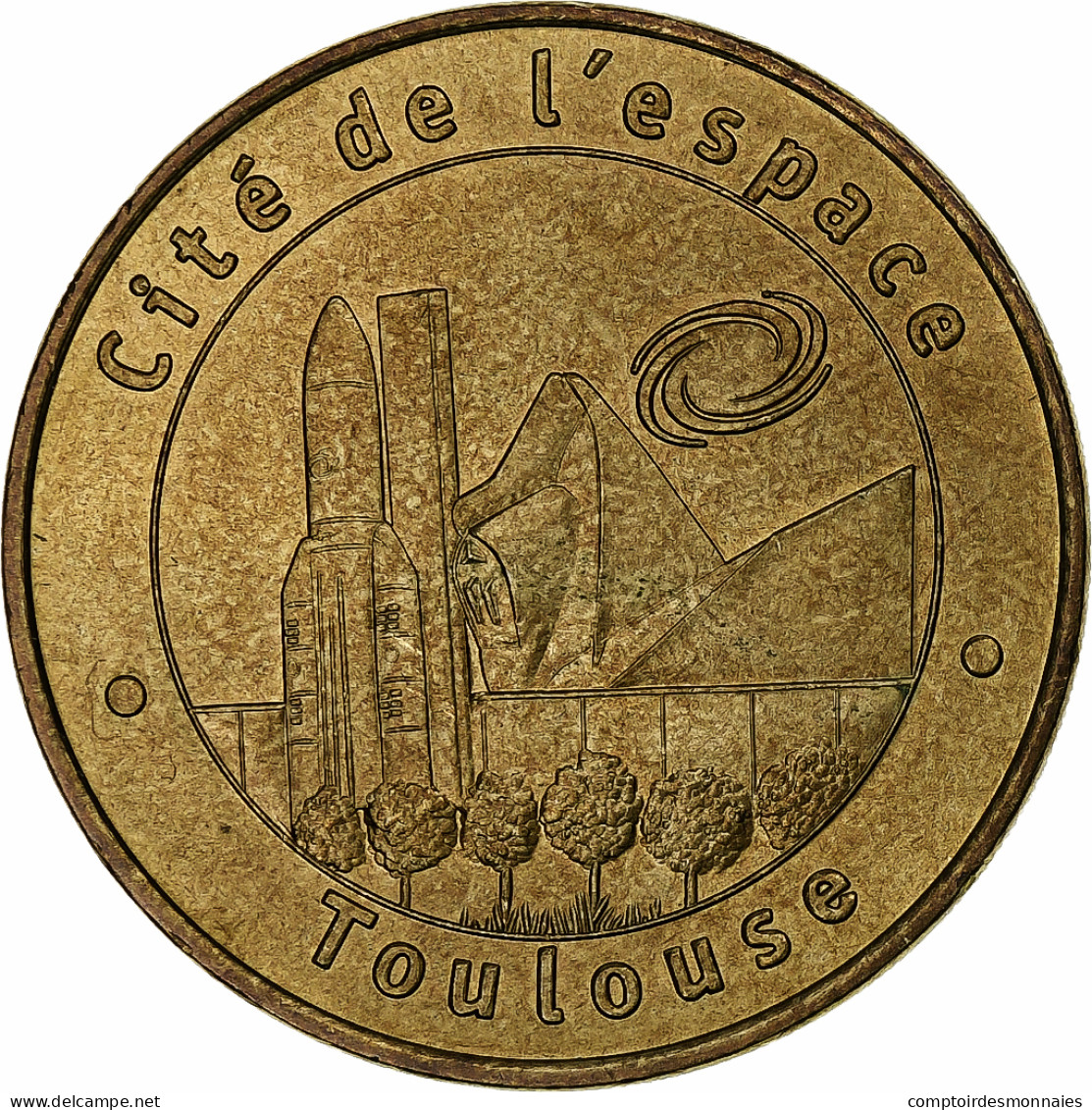 France, Jeton Touristique, Cité De L'espace De Toulouse, 2003, MDP, Or - Autres & Non Classés