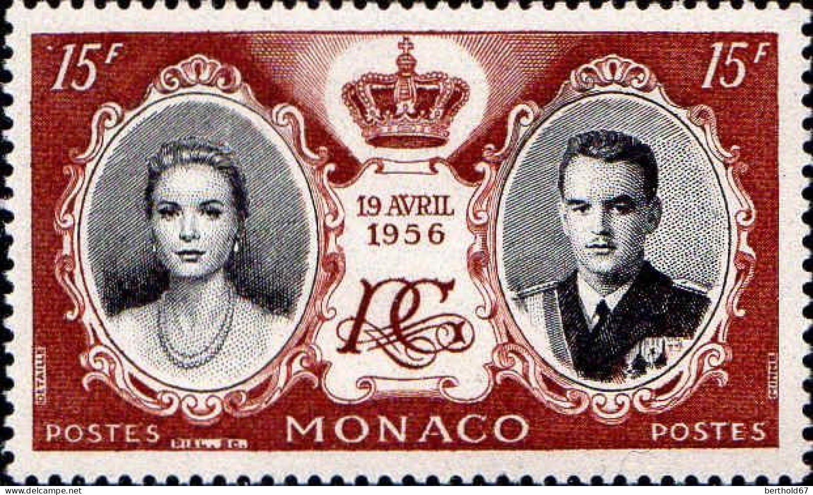 Monaco Poste N** Yv: 473/477 Mariage Princier - Neufs