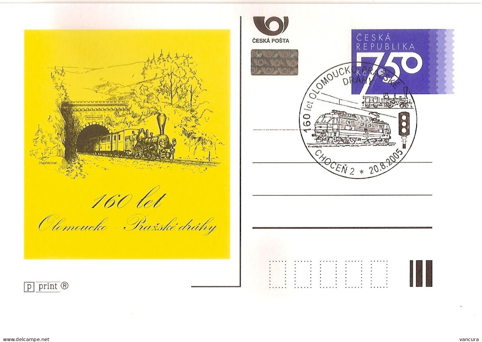 CDV B 525 Czech Republic Prague-Olomouc Railway Line Anniversary 2005 - Treinen