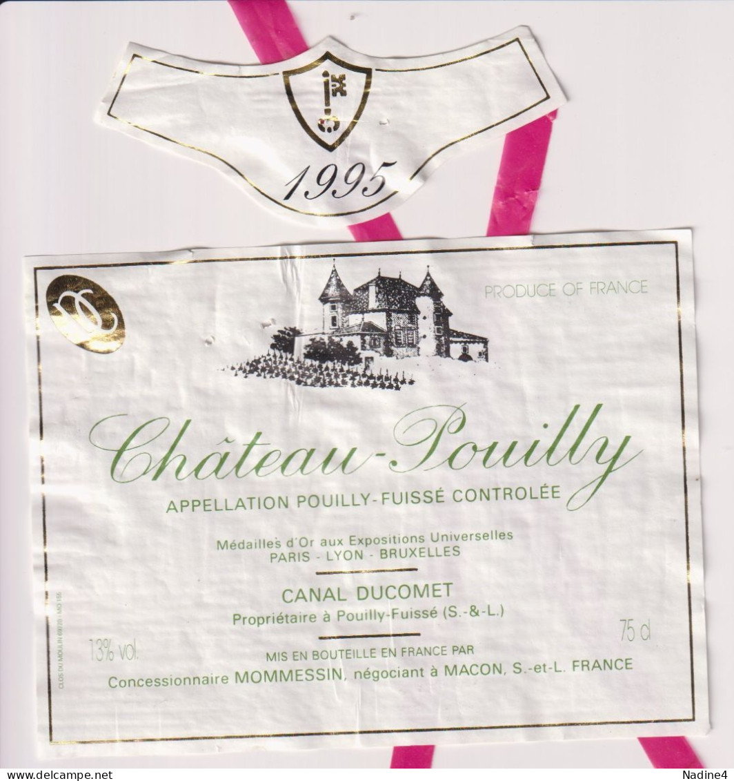 Etiket Etiquette - Vin Wijn - Chateau Pouilly - Canal Ducomet - Pouilly Fuissé - 1995 - Other & Unclassified