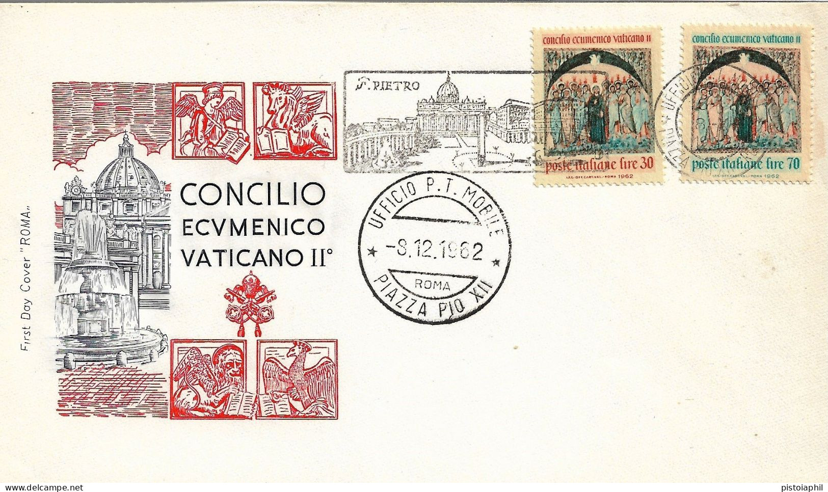 Fdc Roma: CONCILIO VATICANO II (1962);  No Viaggiata ; Annullo Speciale Roma - FDC