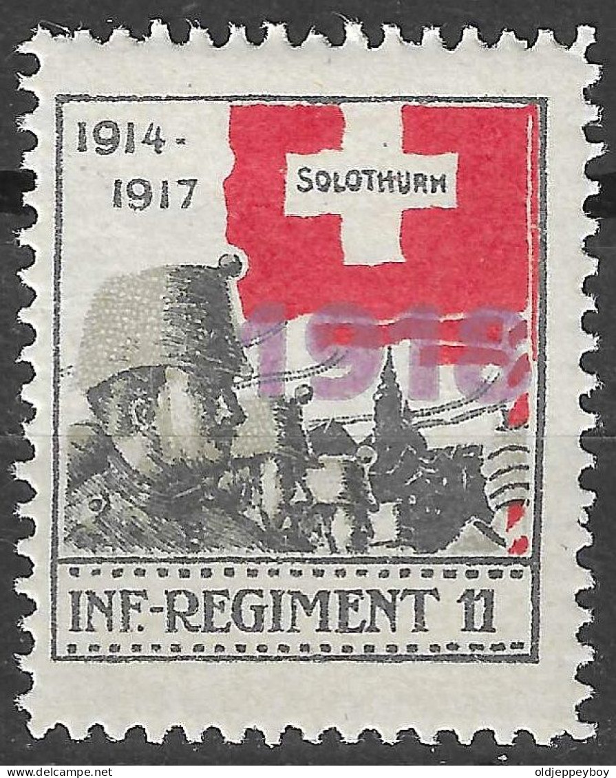 SWITZERLAND Suisse // Poste Militaire // Vignette-timbre // 1914-1917 2.Division, Inf.Regiment 11 No.51 OVERPRINT 1918 - Etichette