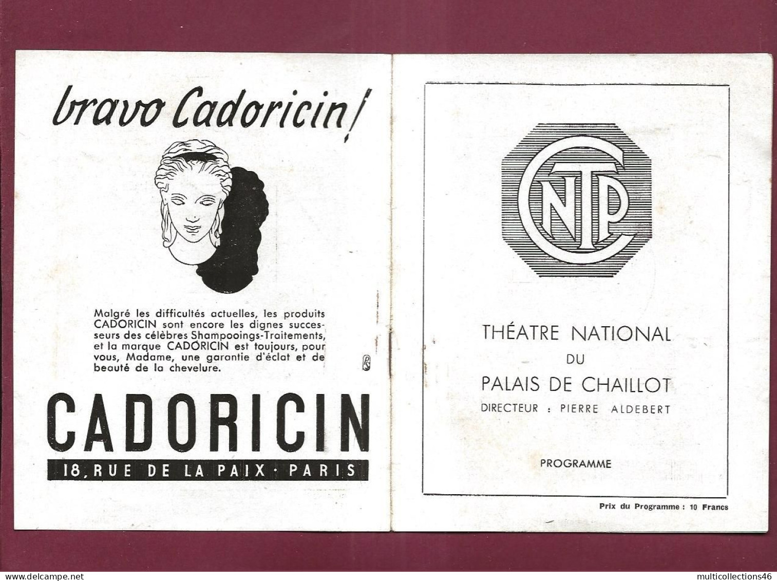 150524 - PROGRAMME THEATRE PALAIS CHAILLOT 1946 - Le Barbier De Séville - Programs