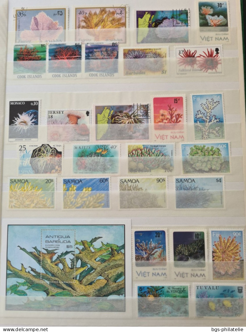 Collection De Timbres Sur Le Thème Des Fonds Marins. - Collections (sans Albums)