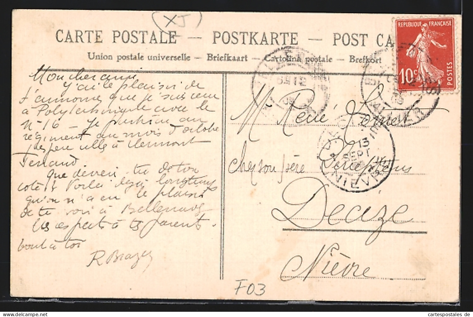 CPA Bellenaves, La Rue De La Poste  - Other & Unclassified