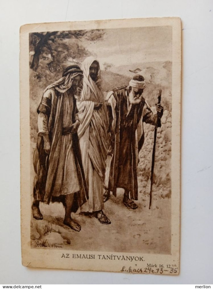 D202771    AK CPA -   The Disciples Of Emmaus  Hungarian Postcard   Ca 1930  PU 1950  FADD - Other & Unclassified