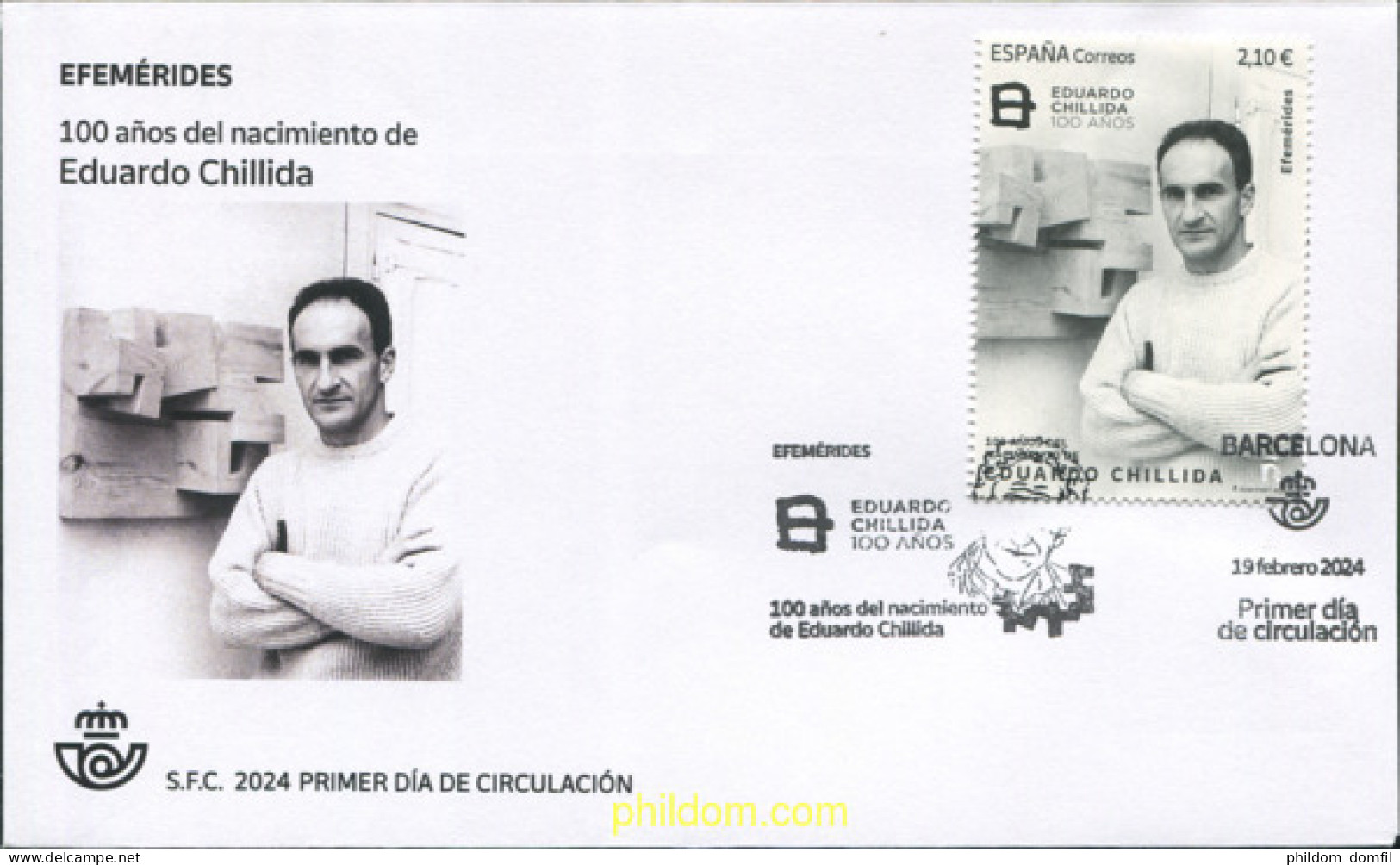 730920 MNH ESPAÑA 2024 EFEMÉRIDES. 100 AÑOS DEL NACIMIENTO DE EDUARDO CHILLIDA. - Unused Stamps