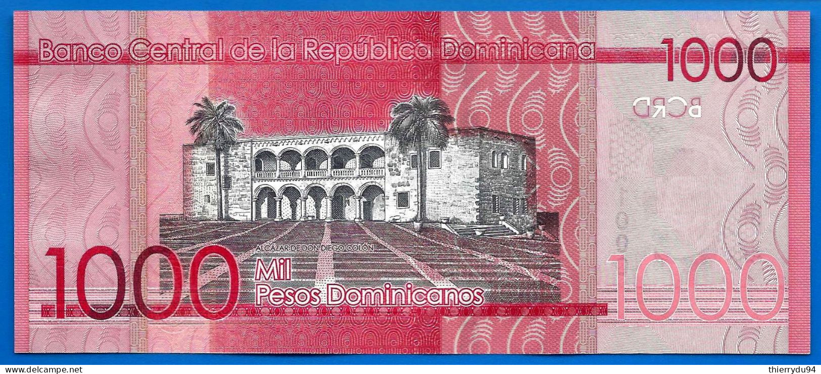 Republique Dominicaine 1000 Pesos Dominicain 2022 Neuf UNC Palace Of Dominican Republic Paypal Bitcoin OK - Dominicaine