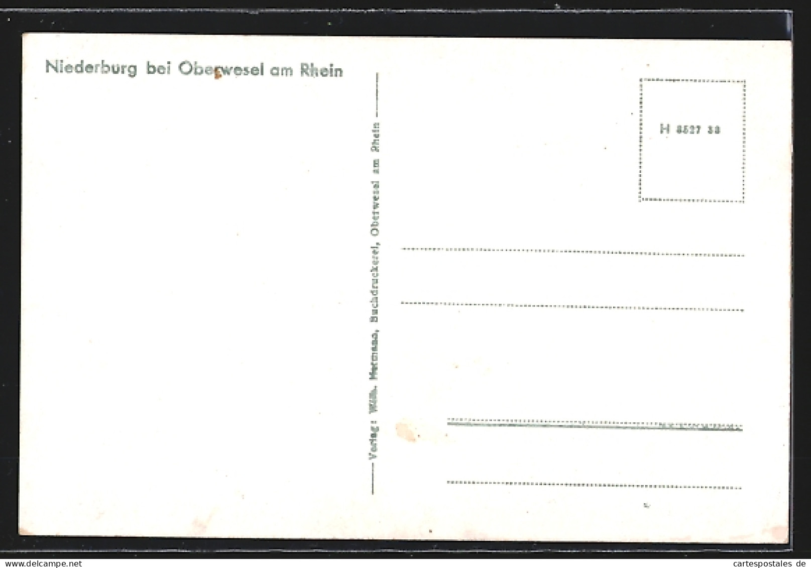 AK Niederburg, Spitzen-Stein, Niederbachtal, Ortsansicht  - Autres & Non Classés