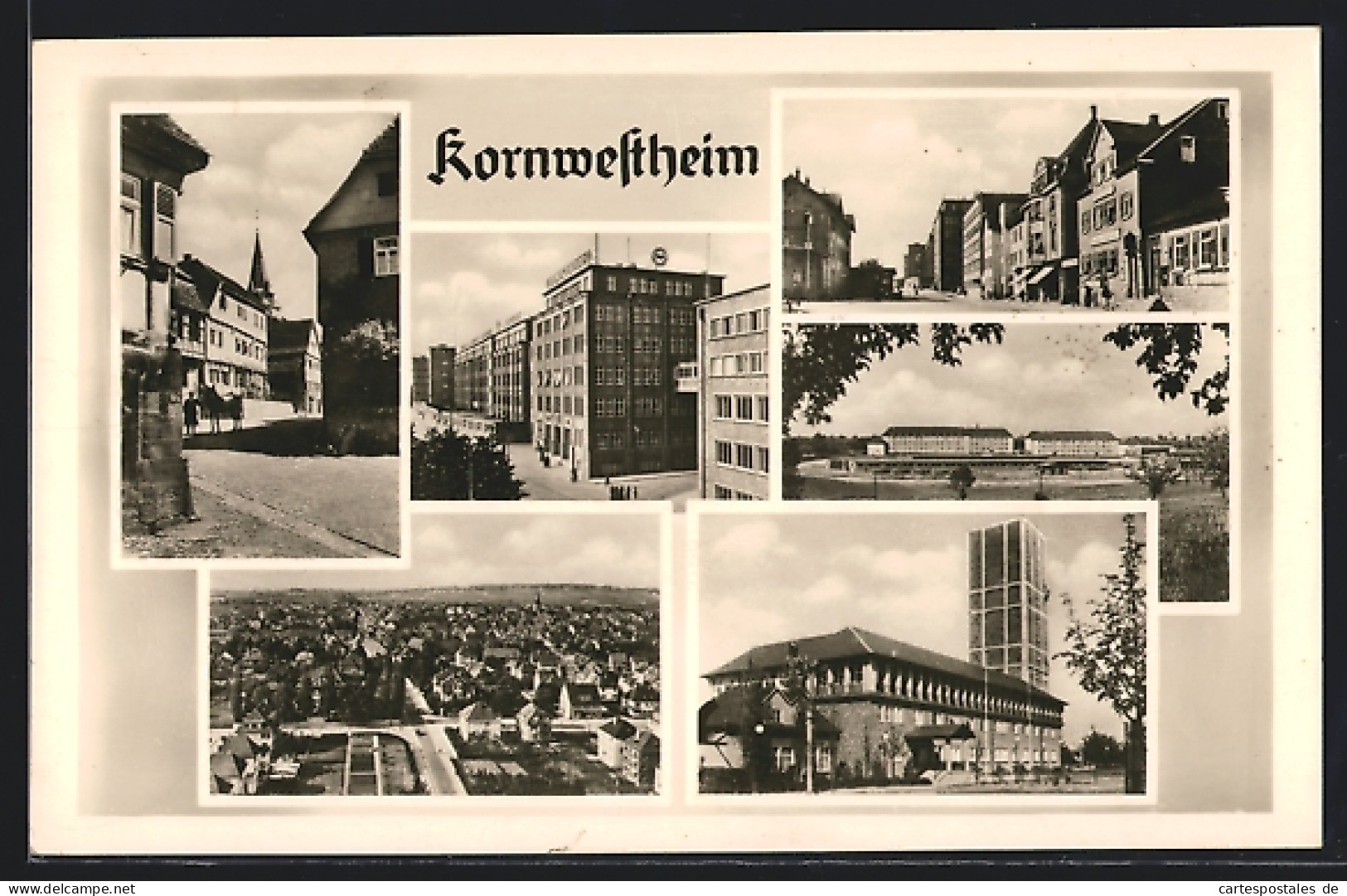 AK Kornwestheim, Geschäftshaus Von Salamander, Gebäudeansicht, Strassenpartie  - Kornwestheim