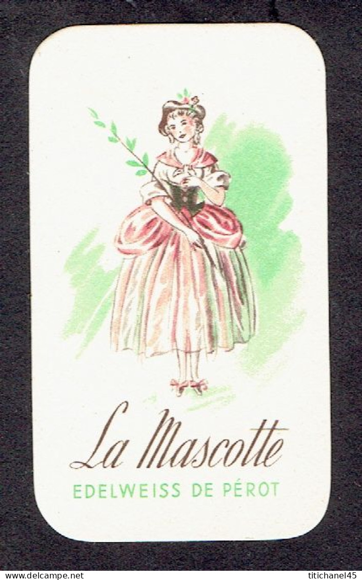 Carte Parfum EDELWEISS De PEROT - LA MASCOTTE - Profumeria Antica (fino Al 1960)