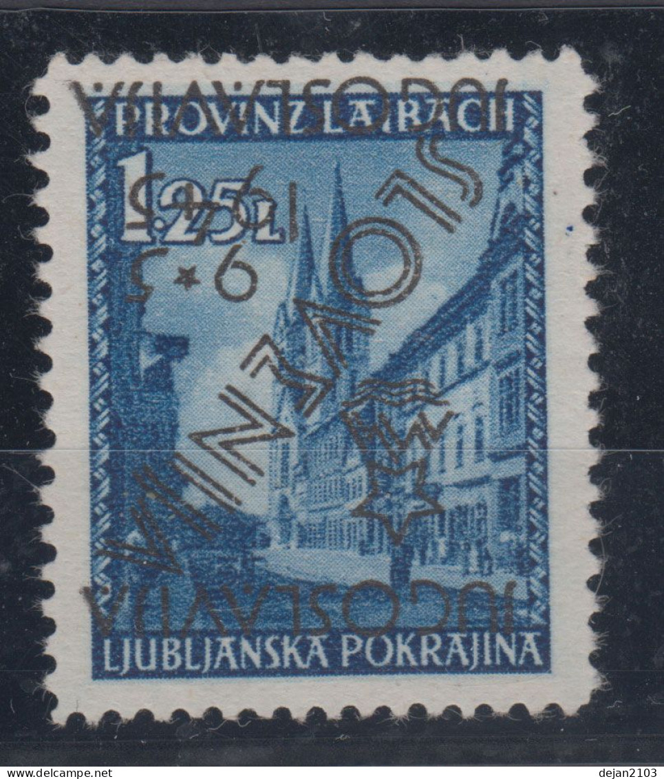 Italy Slovenia Laibach 9+5 On 1.25 Lire INVERTED OVERPRINT 1945 MNH ** - Mint/hinged