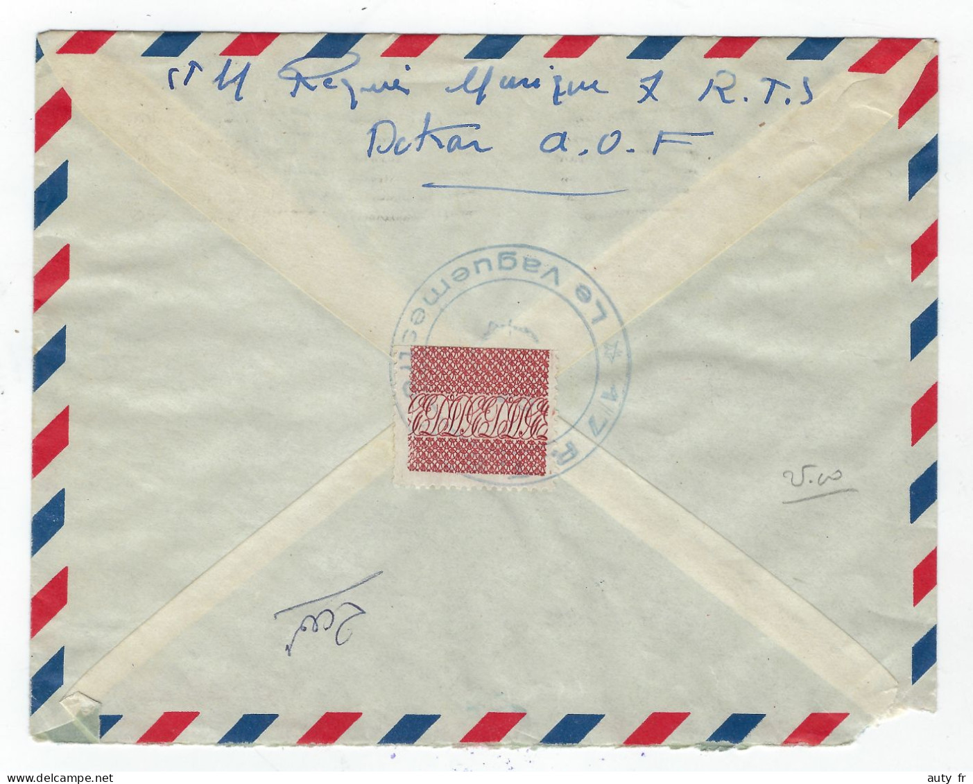 Lettre De DAKAR Avec Timbres AOF Et Cameroun 1952 - Briefe U. Dokumente