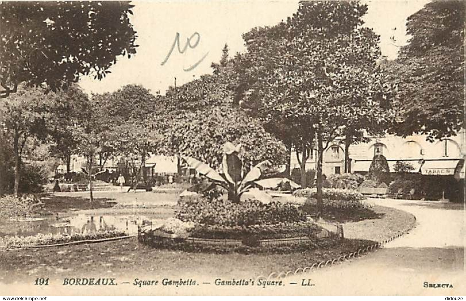 33 - Bordeaux - Square Gambetta - Animée - Oblitération Ronde De 1923 - CPA - Voir Scans Recto-Verso - Bordeaux