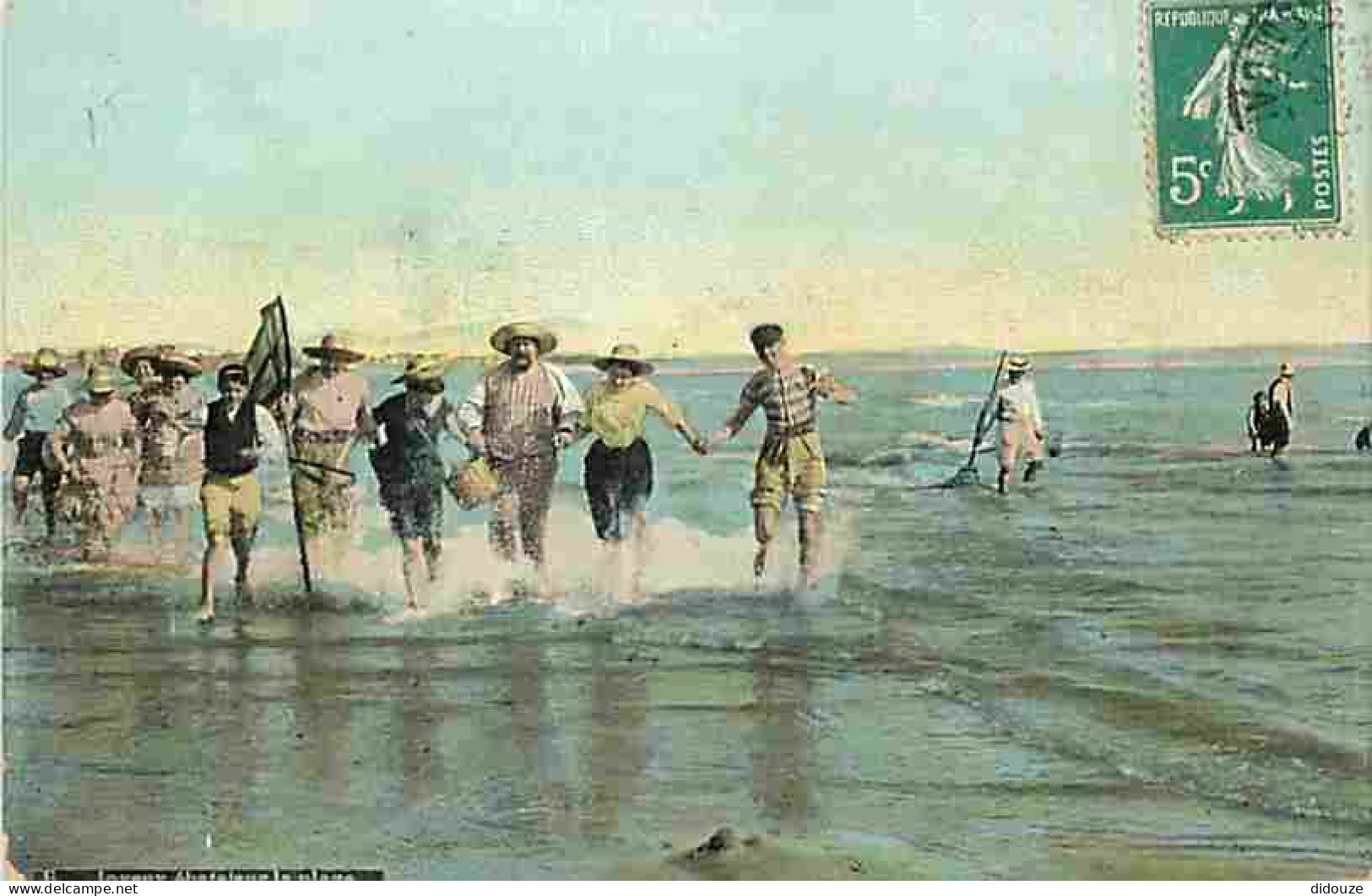 62 - Berck Sur Mer - Joyeux ébats Sur La Plage - Colorisée - Animé - Ecrite En 1909 - CPA - Voir Scans Recto-Verso - Berck