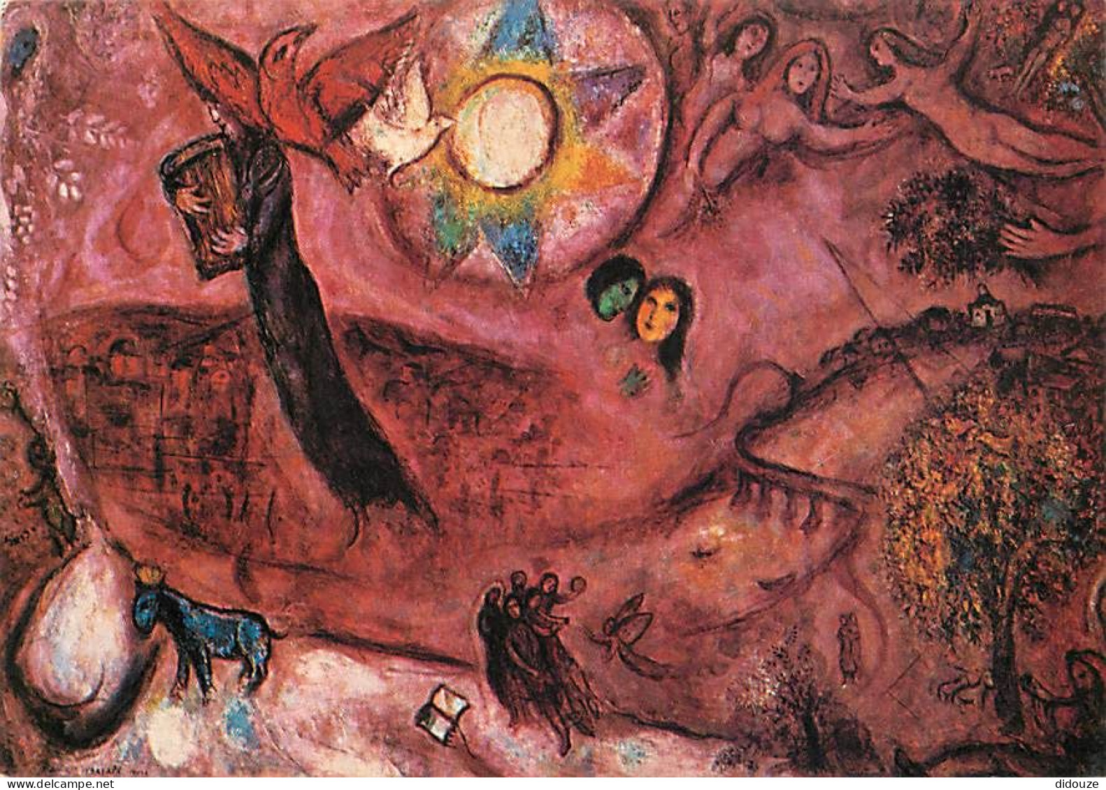 Art - Peinture Religieuse - Marc Chagall - Message Biblique - 17 - Le Cantique Des Cantiques (V) - Musée National De Nic - Gemälde, Glasmalereien & Statuen