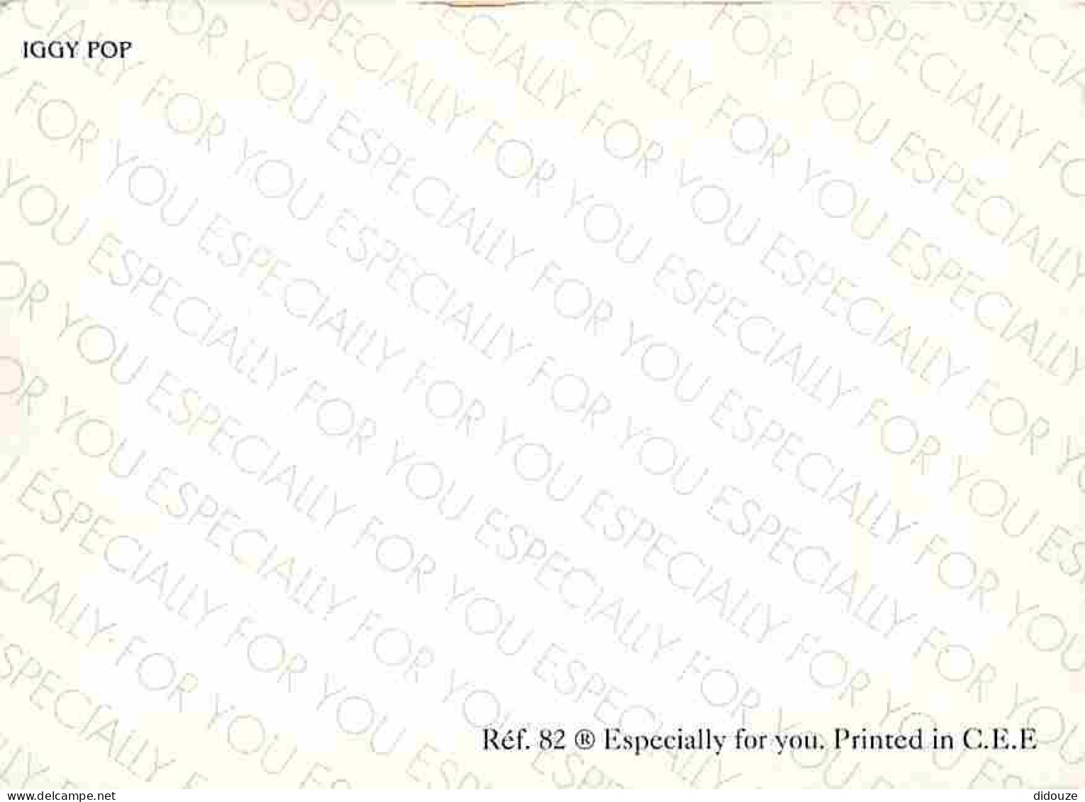 Musique - Iggy Pop - CPM - Voir Scans Recto-Verso - Música Y Músicos