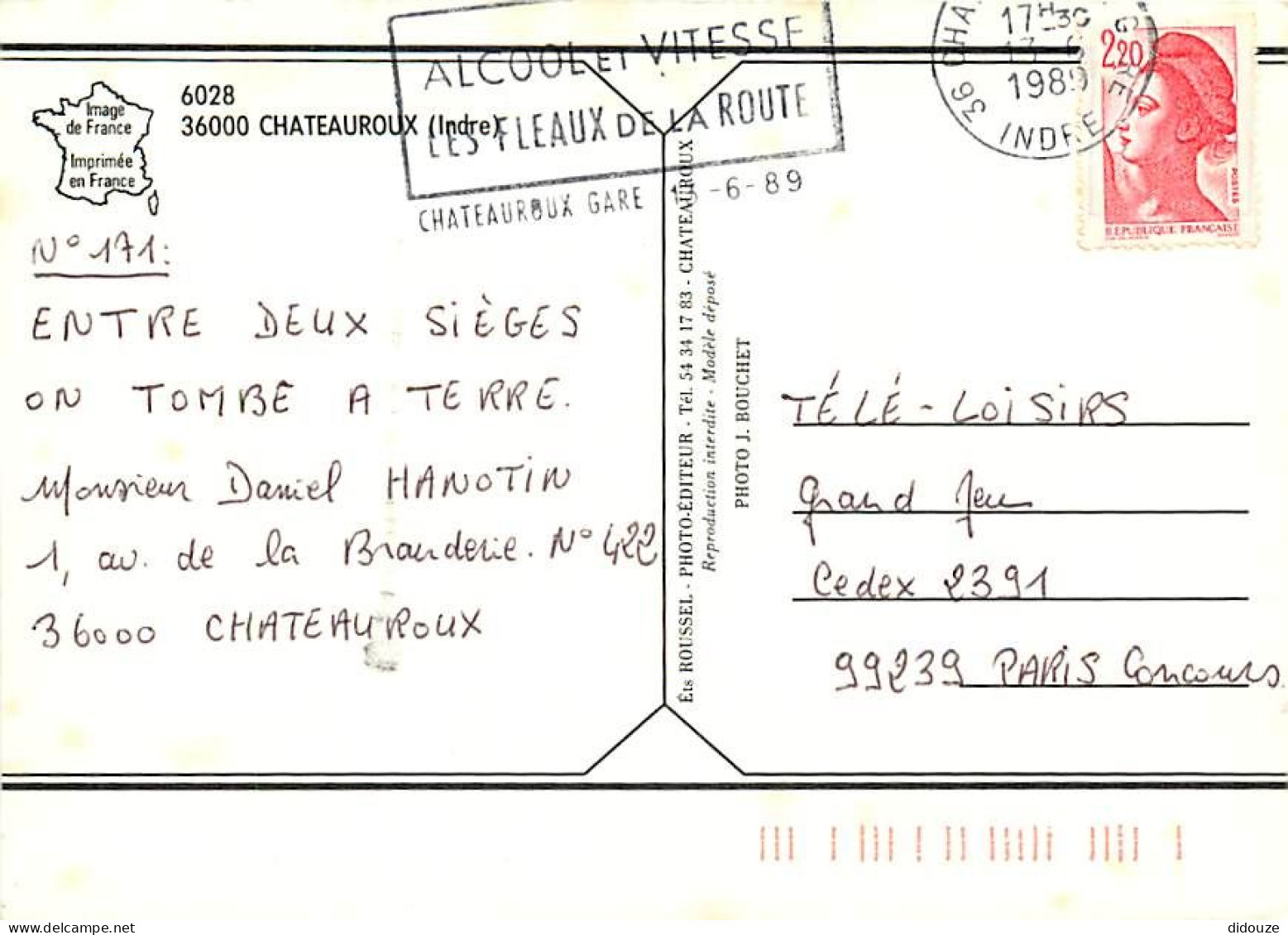 36 - Chateauroux - Multivues - Fleurs - Flamme Postale De Chateauroux - CPM - Voir Scans Recto-Verso - Chateauroux