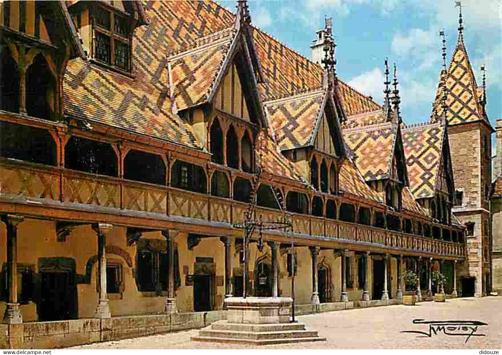 21 - Beaune - L'Hotel Dieu - La Cour D'honneur - Le Puits - Flamme Postale - CPM - Voir Scans Recto-Verso - Beaune