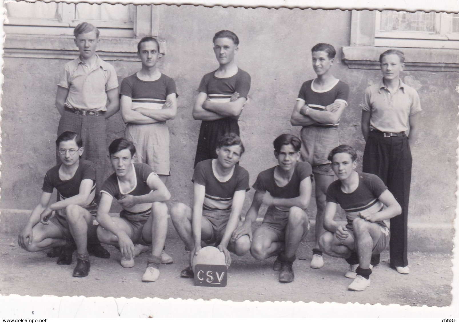 DEP55......carte Photo...VAUCOULEURS EQUPE DE BASKET DU LYCEE 1936 - Other & Unclassified