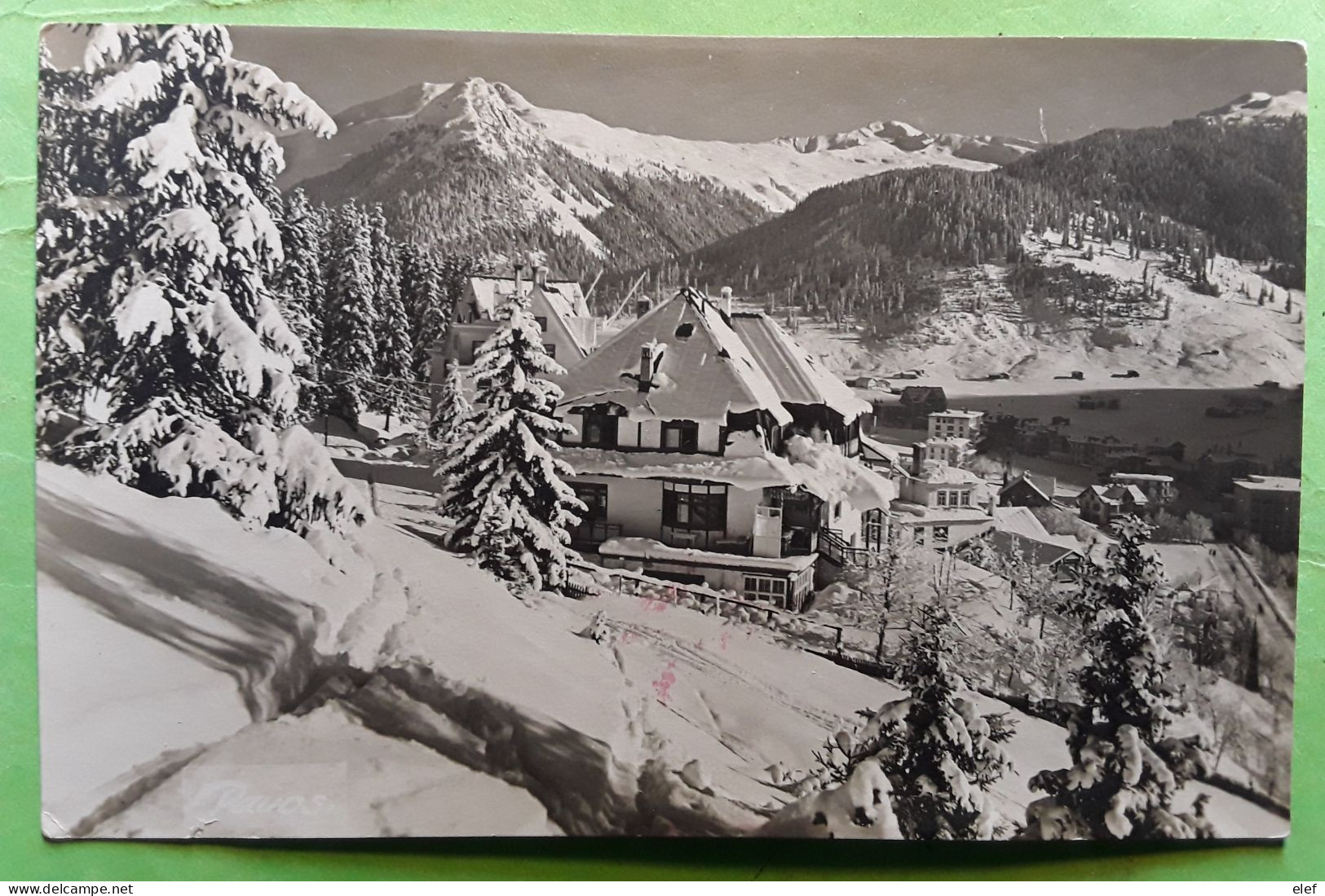 SUISSE, Carte Photo Chalet DAVOS Yvert 385 X2 Centenaire Timbre Zurich, CONTROLE CENSURE ALLEMANDE 1943, TB - Brieven En Documenten